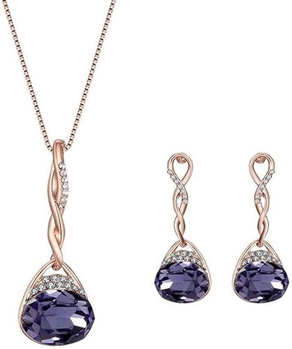 Jewelry Set Water Drop Geometry Earrings Necklace Set