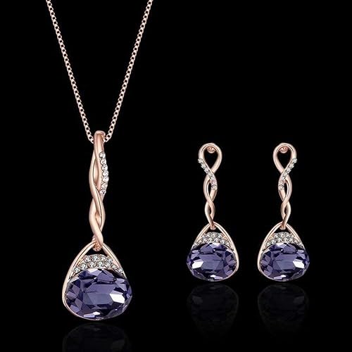 Jewelry Set Water Drop Geometry Earrings Necklace Set