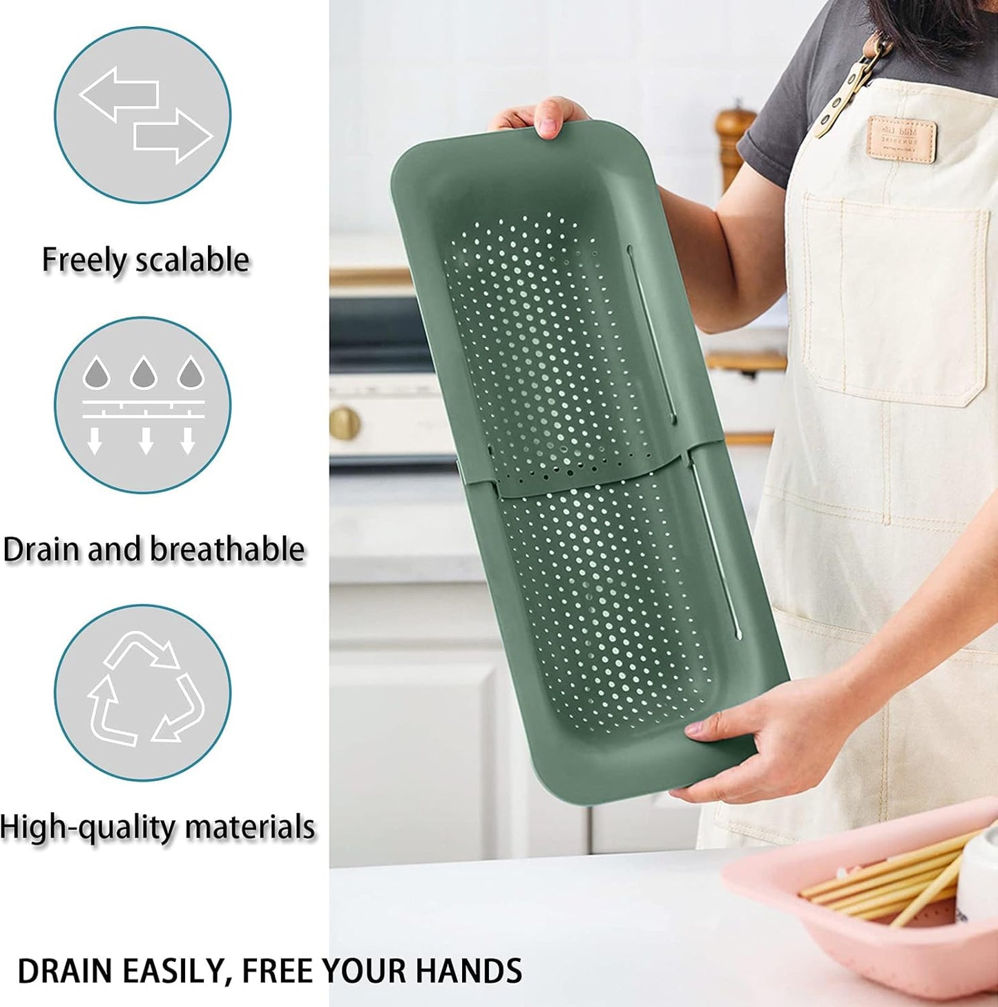 Collapsible Sink Colanders and Strainers